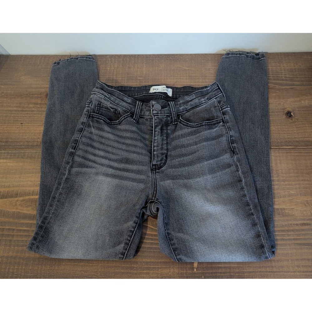BKE Parker High Rise‎ Ankle Skinny Jeans Womens 24 Faded Black ABK1392A Raw Hem